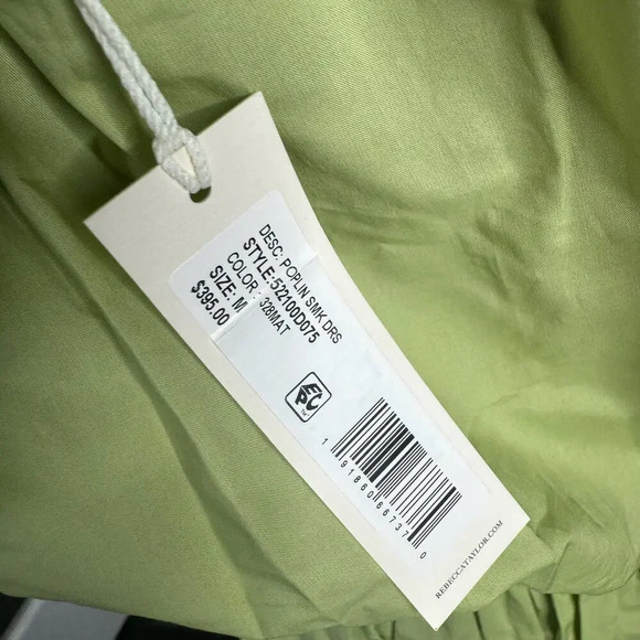 Rebecca‎ Taylor Cotton Poplin Smocked Waist Dress Size M - Picture 8 of 10